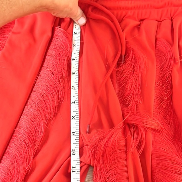 NWT,Latin Dance Pants Tassel Ballroom Dance Red Fringe Rumba Tango Salsa, Size
M - Picture 9 of 10